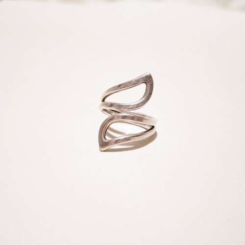 Silver 925 adjustable ring, silver tone