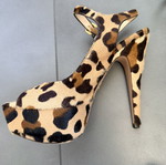 Prada animal print platform sandals