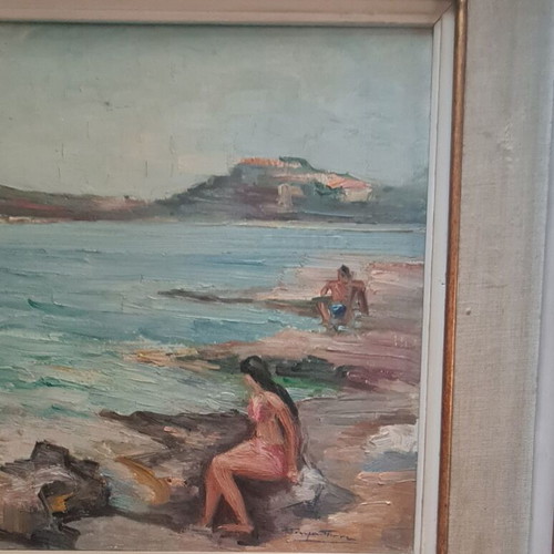 Oil painting signed, like new