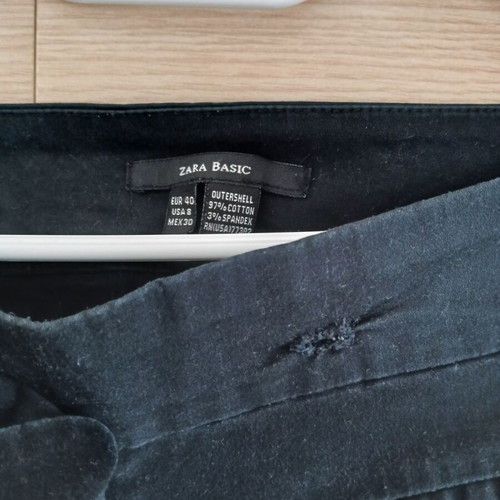 Zara women's pants straight fit like new, black size L