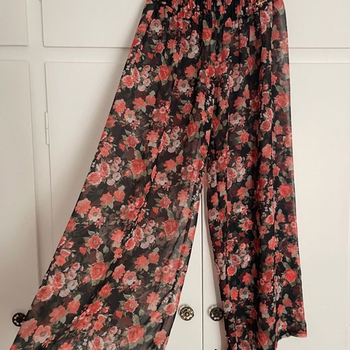 BSB Floral Sheer Wide-Leg Pants Medium, Like New