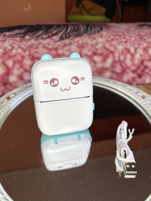 Mini Bluetooth Thermal Printer Cute Cat Design like new