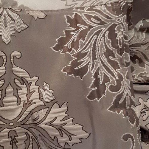 Taffeta Satin Matte Curtain new, beige and brown, 290x240-280 cm