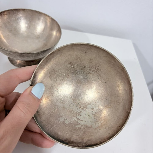 Set of vintage silver-plated brass bowls Elkington & Co