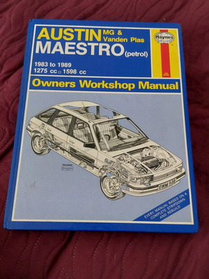 Haynes Owners Workshop Manual for Austin Maestro like new, English