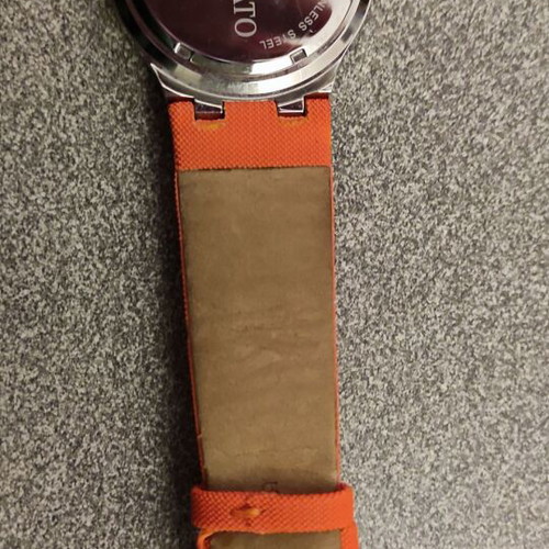 Morellato sport watch stainless steel silver/orange dial new