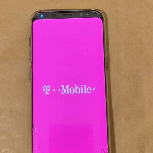 Samsung Galaxy S8 used with cracked screen, 32GB, gray/black