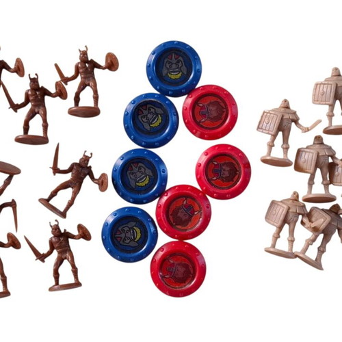 Vintage El Greco Κάστρα και Πολιορκητές set used, Trojan horse and shield