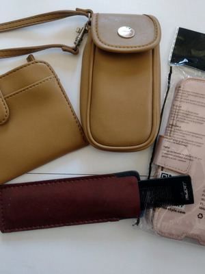 Mobile phone cases like new with wallet and comb gift, all together