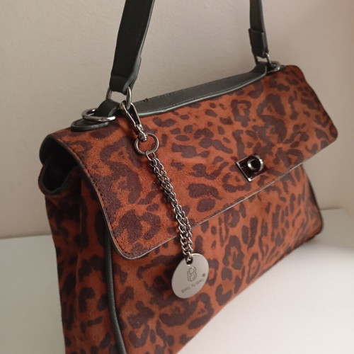 Bag to Bag shoulder bag new with animal print, black and brown
