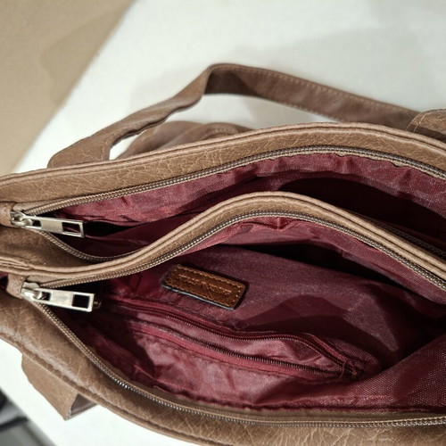 Women's shoulder bag, brown, new
