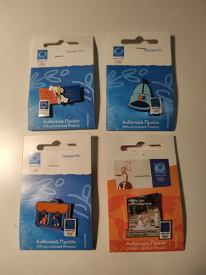 Official Olympic pins Athens 2004 pack of 4 new