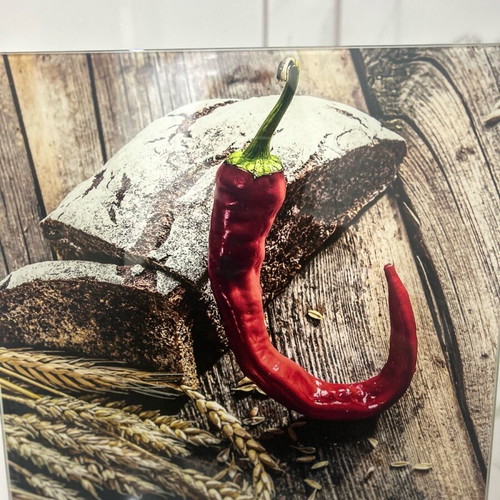 Glass painting Hot Peppers new, 20x20 cm, Glasspik Germany