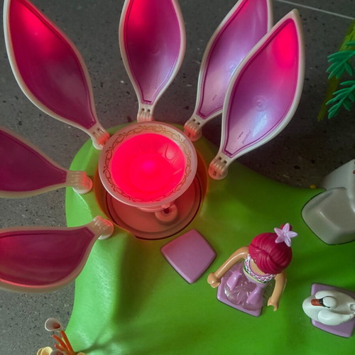 Playmobil fairies island with color-changing light