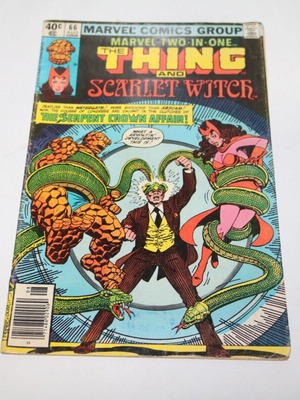 Marvel Two-in-One #66 comic used, The Thing and Scarlet Witch
