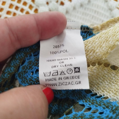 Zic Zac maxi dress like new, turquoise with beige lining, Greek made