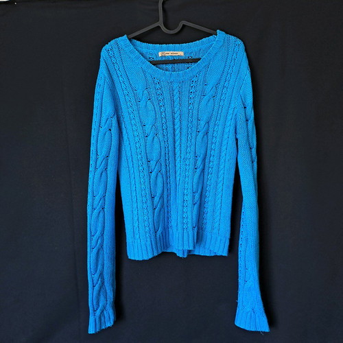 Knitted sweater used blue size L Pink Woman