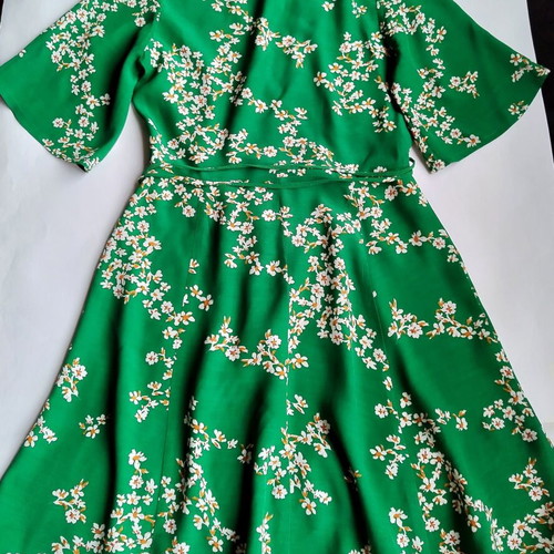 Faithfull The Brand Mini Wrap Dress Used, Green XS