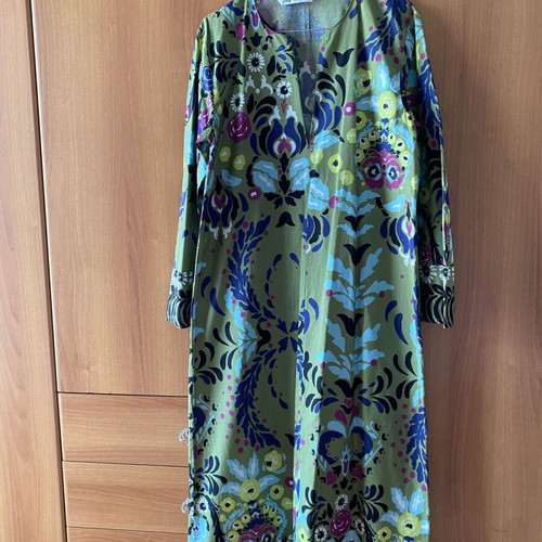 Zara long dress caftan new, colorful, cotton