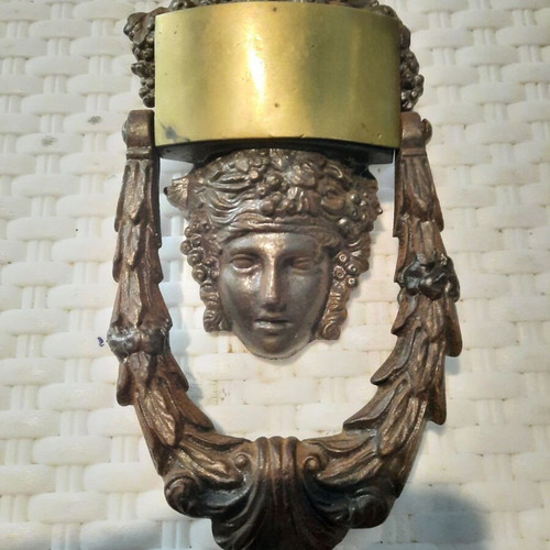 Iron door knocker used, rare Archibald Kenrick & Sons
