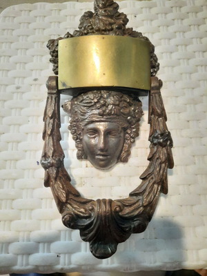 Iron door knocker used, rare Archibald Kenrick & Sons