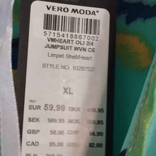 Vero Moda jumpsuit XL, multicolor