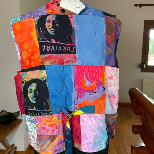 Patchwork vest unisex boho style new
