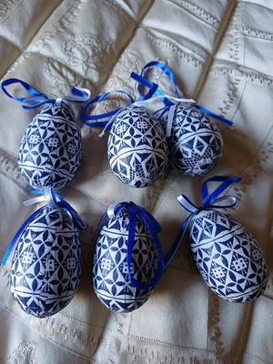 Easter eggs new, set of 6 pieces