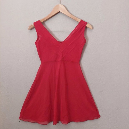 Fairy Creations transparent dance dress one size like new, red
