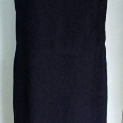 Chiffon dress Burda model navy blue L XL like new