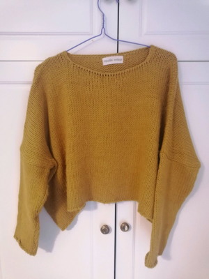 Crop sweater Moutaki used, mustard color