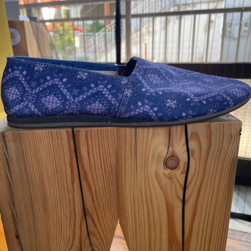 Topman canvas slipper shoes used, summer, size 43, blue ikat print