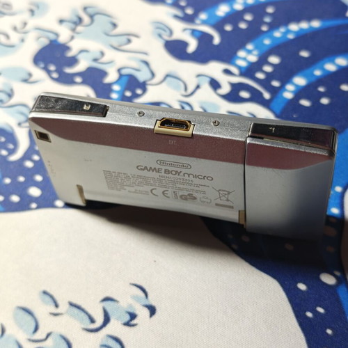 Gameboy Micro with new 2300mAh battery and USB charger