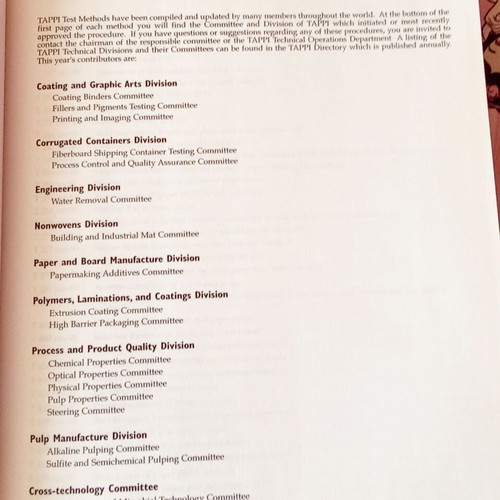 TAPPI Technology Park 200-01 Test Methods book like new in English