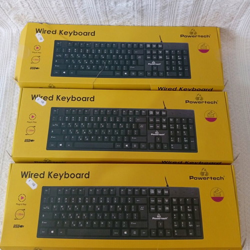 Powertech wired keyboards pack of 3, including element keyboard