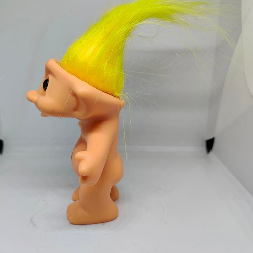 Efxoulis Troll doll with yellow hair collectible, like new