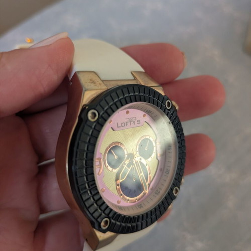 Lofty's wristwatch used, white and pink