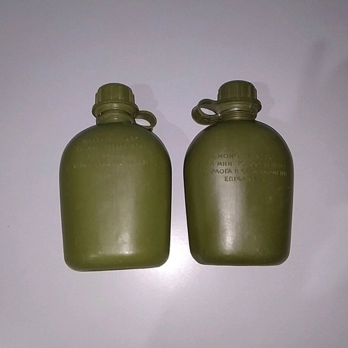 Military canteens and holders for gear, bandages, compass new