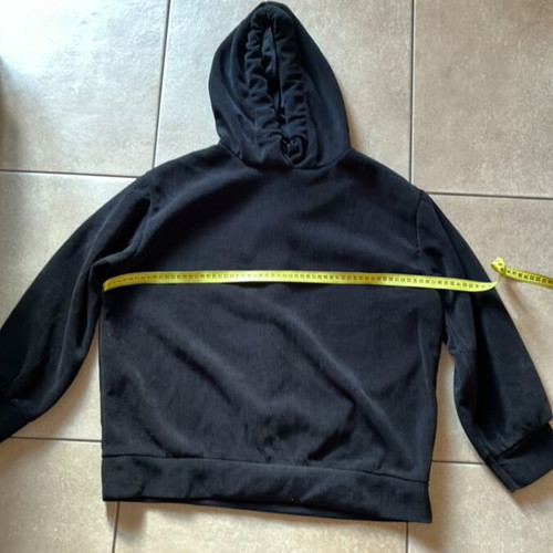 Women's set black corduroy sweatpants and hoodie like new