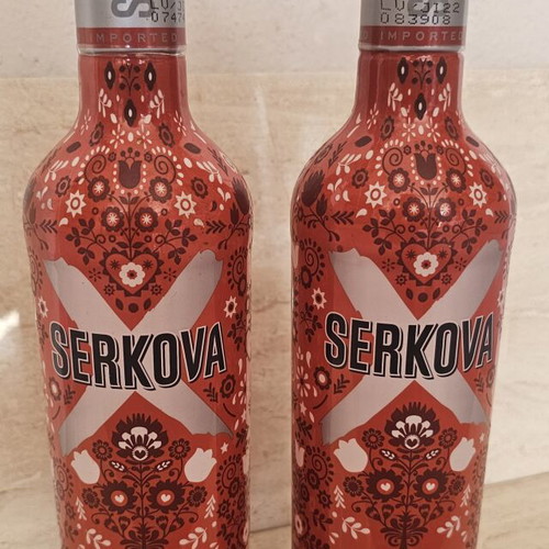 Serkova Vodka Xmas Edition 2021, like new, pack of 2 empty bottles