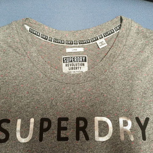 Superdry grey sleeveless T-shirt like new, size Large