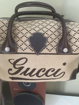 Τσάντα Gucci μεταχειρισμένη, μπεζ και καφέ χειρός