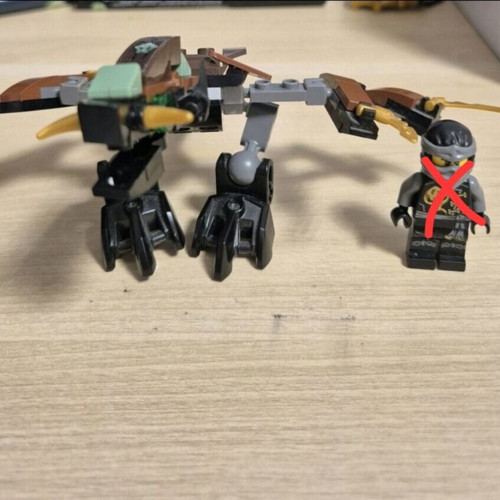 Lego Ninjago 70599 Cole's Dragon used, missing figure, wing loose