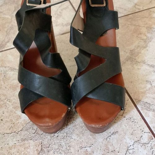 Sandals used, size 38, black