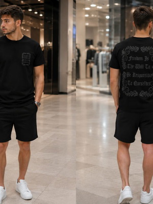 Abrand Jeans black men's oversize t-shirt like new, sizes M and L