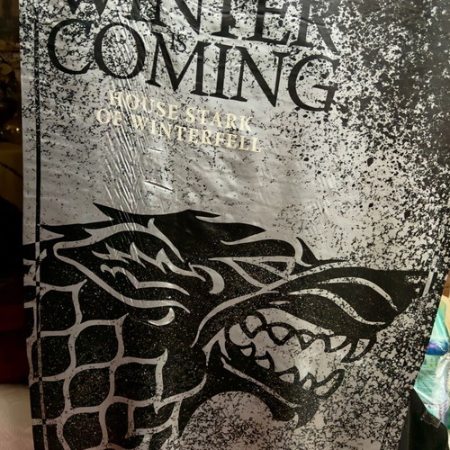 Game of Thrones Winter is Coming satin banner like new by Ikon Collectibles
