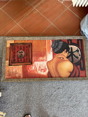 Oil painting from Thailand in like new condition, 105x56 cm