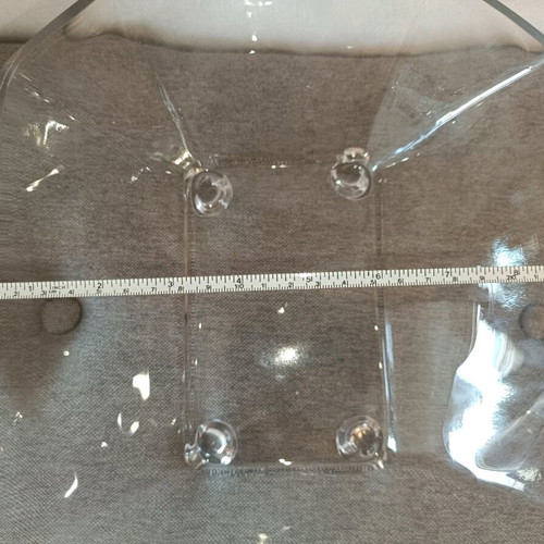 Glass bowl new with four feet