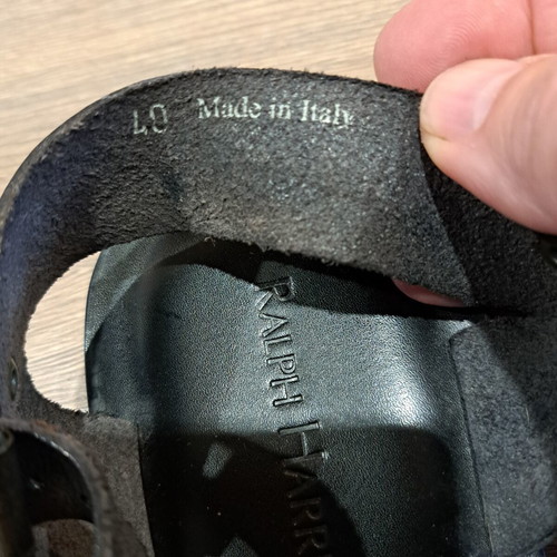 Ralph Harrison men's leather sandals like new, size 40, black
