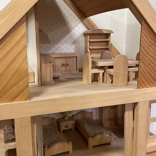Plan Toys Wooden Dollhouse like new